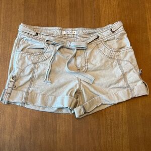 Free People - Cargo Shorts with Tie Belt, Tan, Size 4